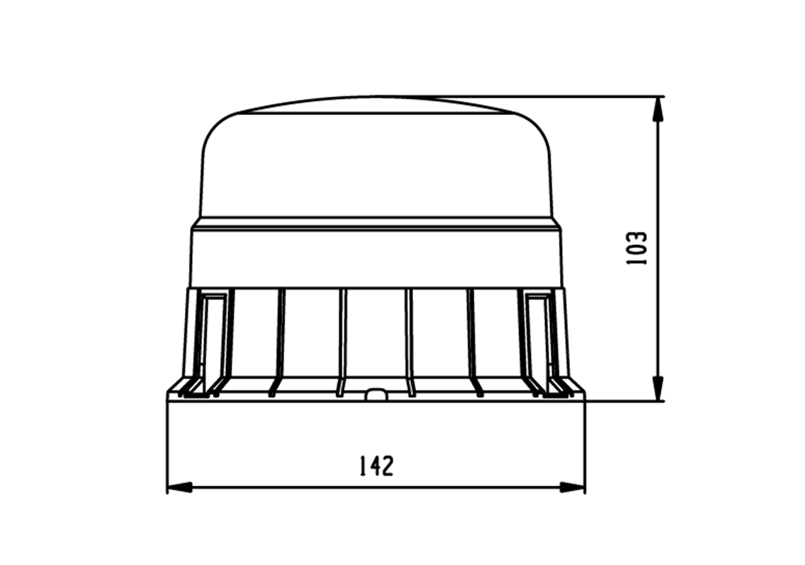 Gyrophares Oranges LED flashant - fixation 3 points